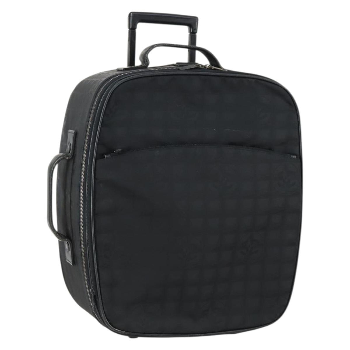 CHANEL ブラック ケース CHANEL New Travel Line Suitcase Nylon Black CC Auth bs31796 | eBay