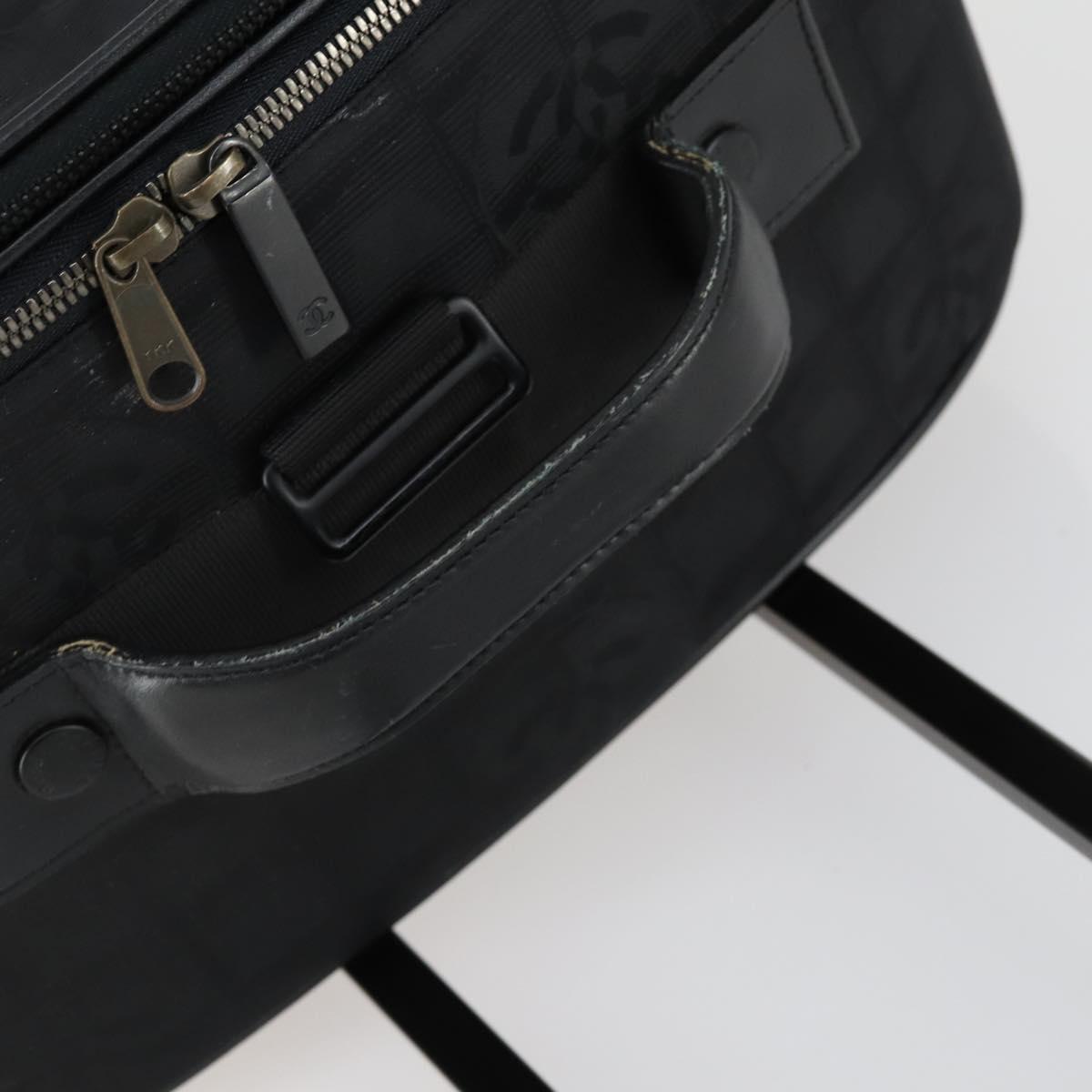 CHANEL New Travel Line Suitcase Nylon Black CC Auth bs31796 | eBay