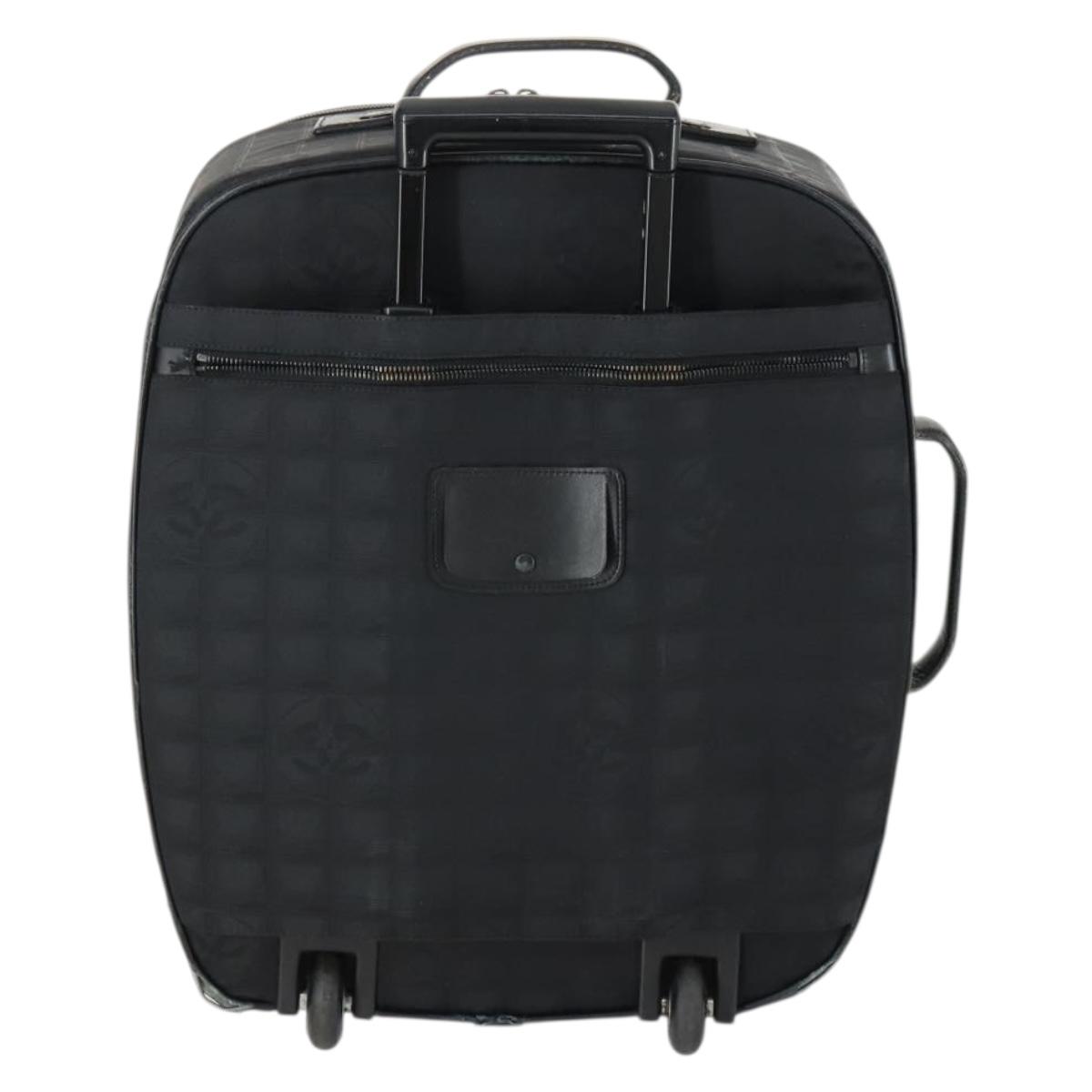 CHANEL New Travel Line Suitcase Nylon Black CC Auth bs31796 | eBay