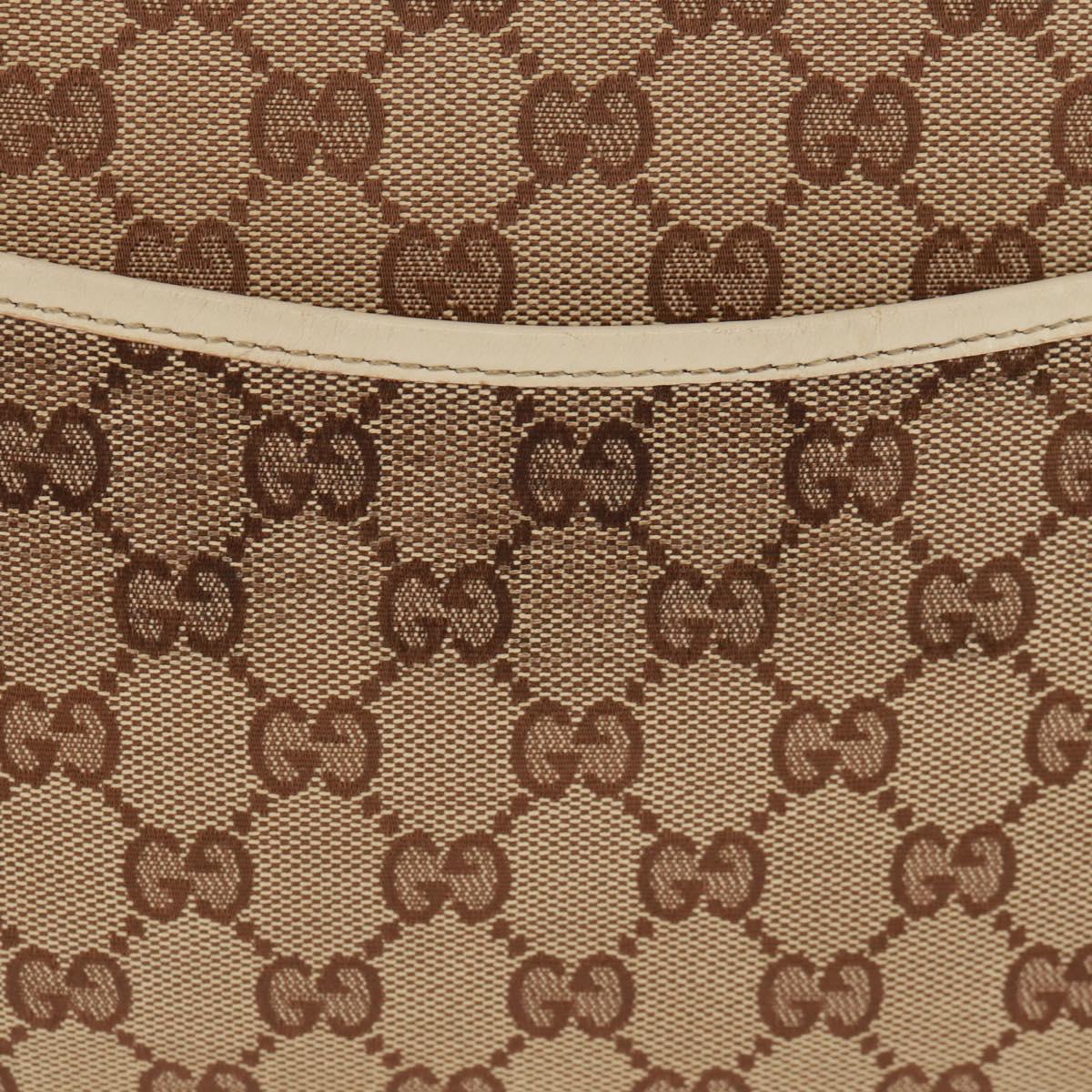 GUCCI GG Canvas Shoulder Bag Beige Silver 145856 Auth bs31883 | eBay