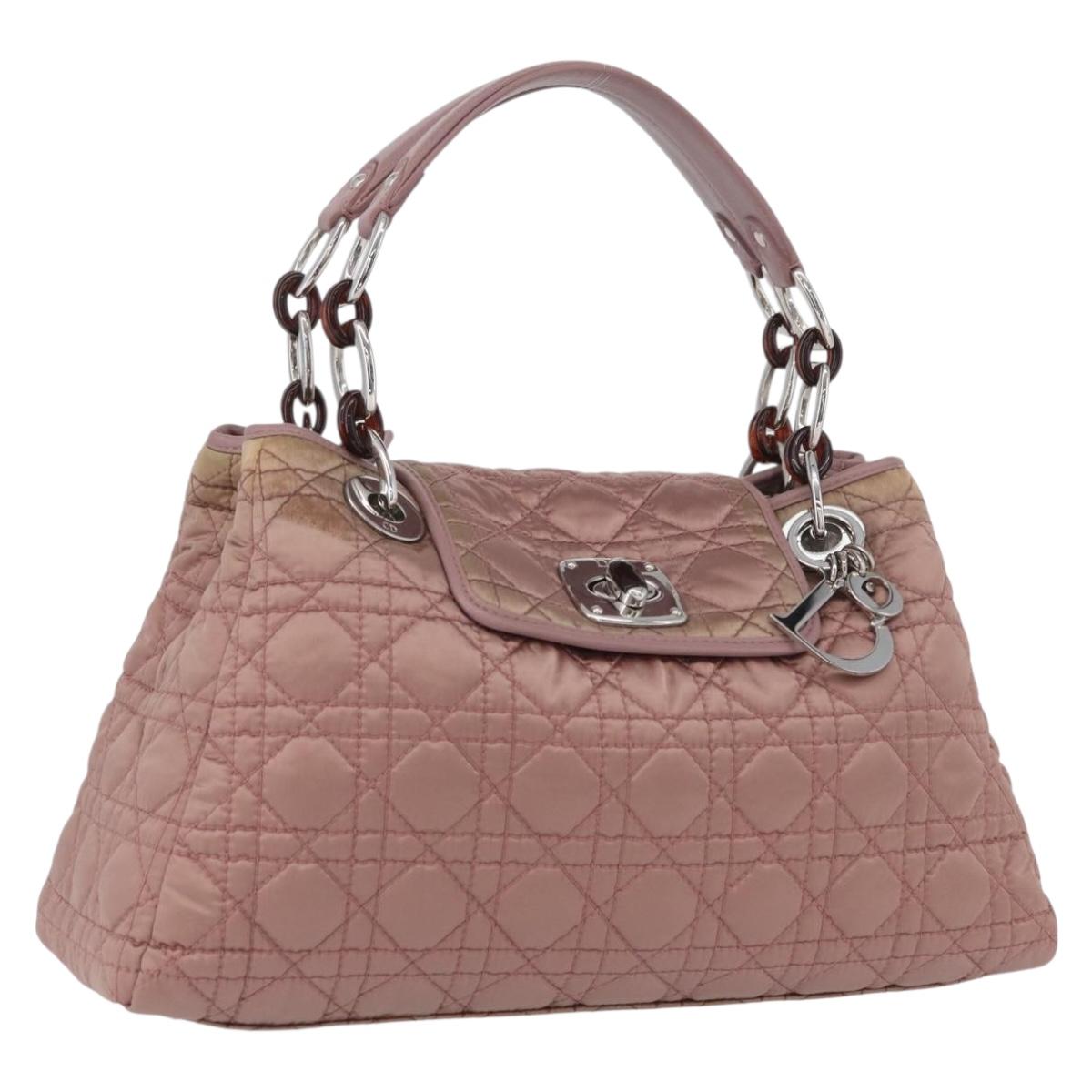 Christian Dior Canage Hand Bag Nylon Pink Silver Auth bs32778 | eBay