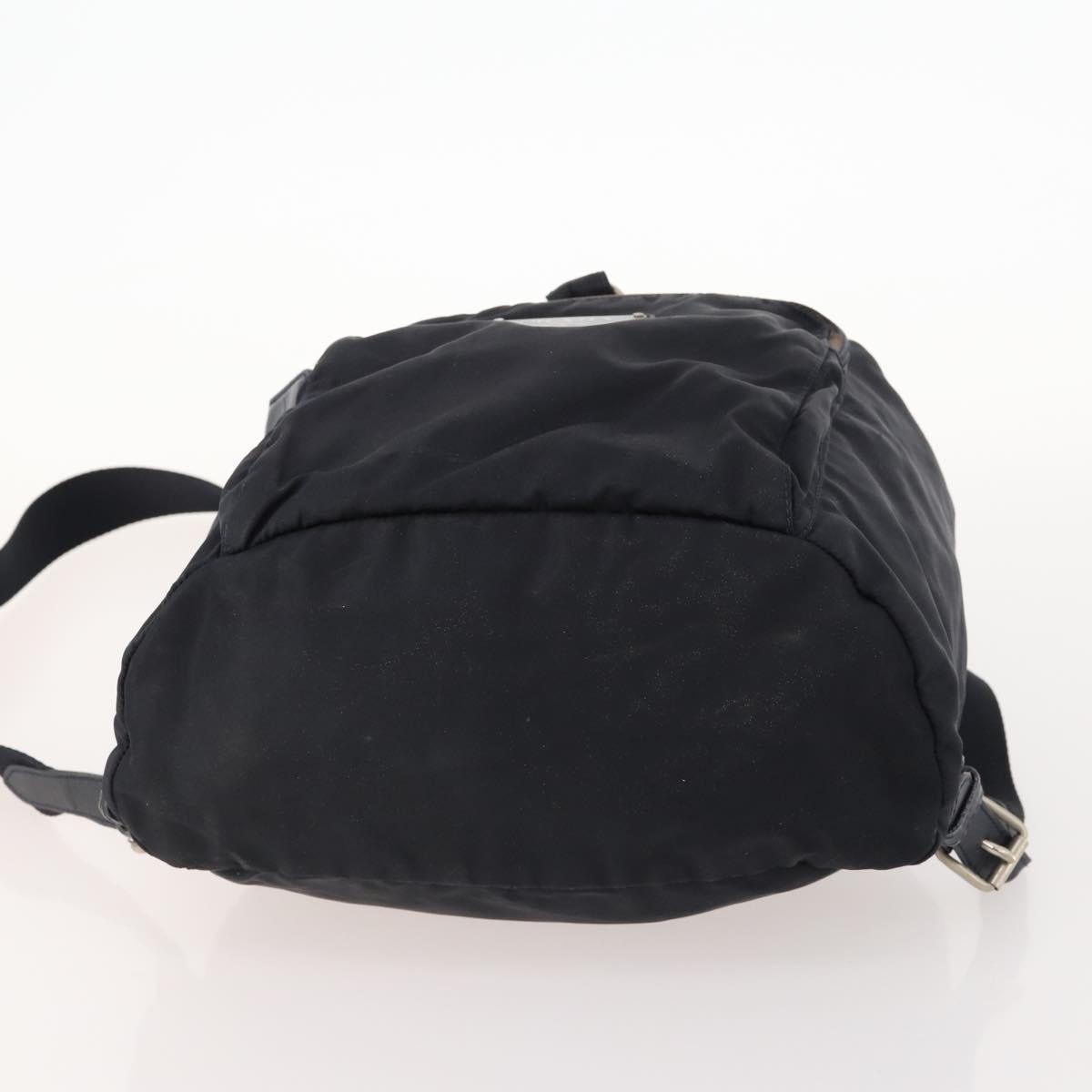 PRADA Backpack Nylon Navy Silver Auth bs33304 PRADA Backpack Nylon Blue Silver Auth 157773 Silvery ref  main image 4