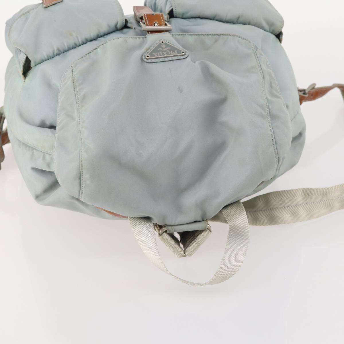 PRADA Backpack Nylon Light Blue Silver Auth bs34101 | eBay display picture 1