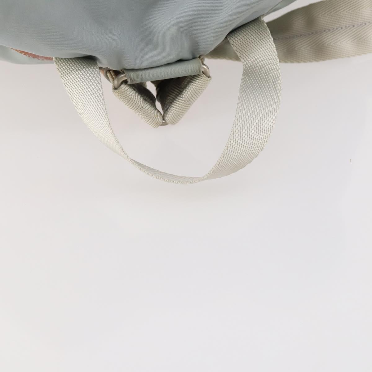 PRADA Backpack Nylon Light Blue Silver Auth 175701 Prada Tessuto Nylon Vela Small Backpack Celeste 1803577  main image 2