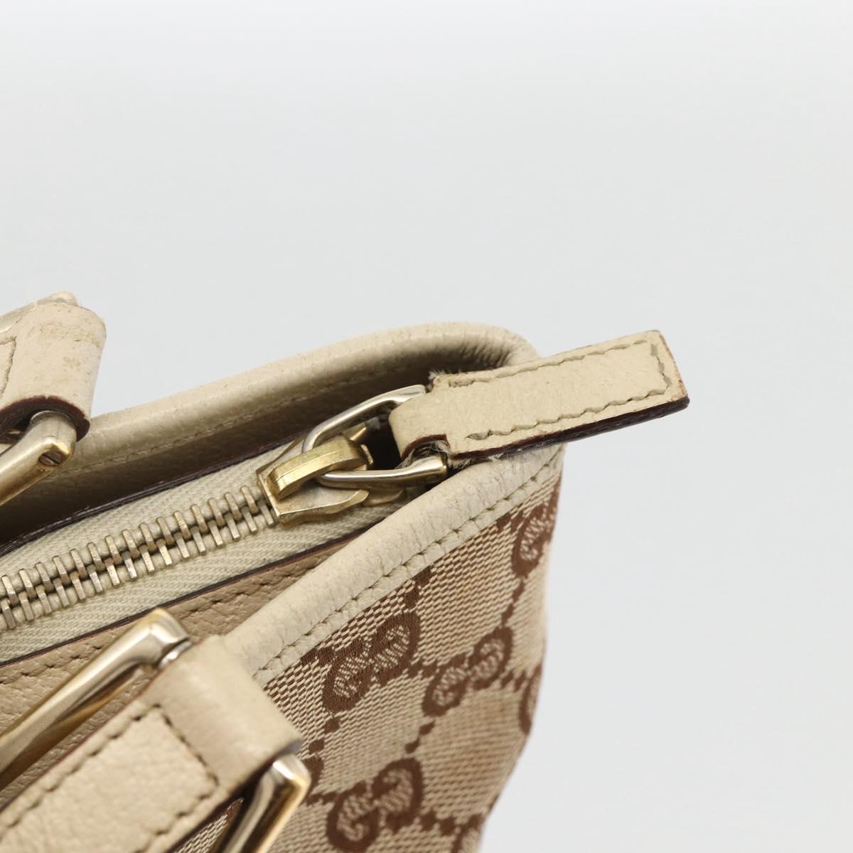 GUCCI GG Canvas Hand Bag Beige Gold 139552 Auth bs34241 | eBay