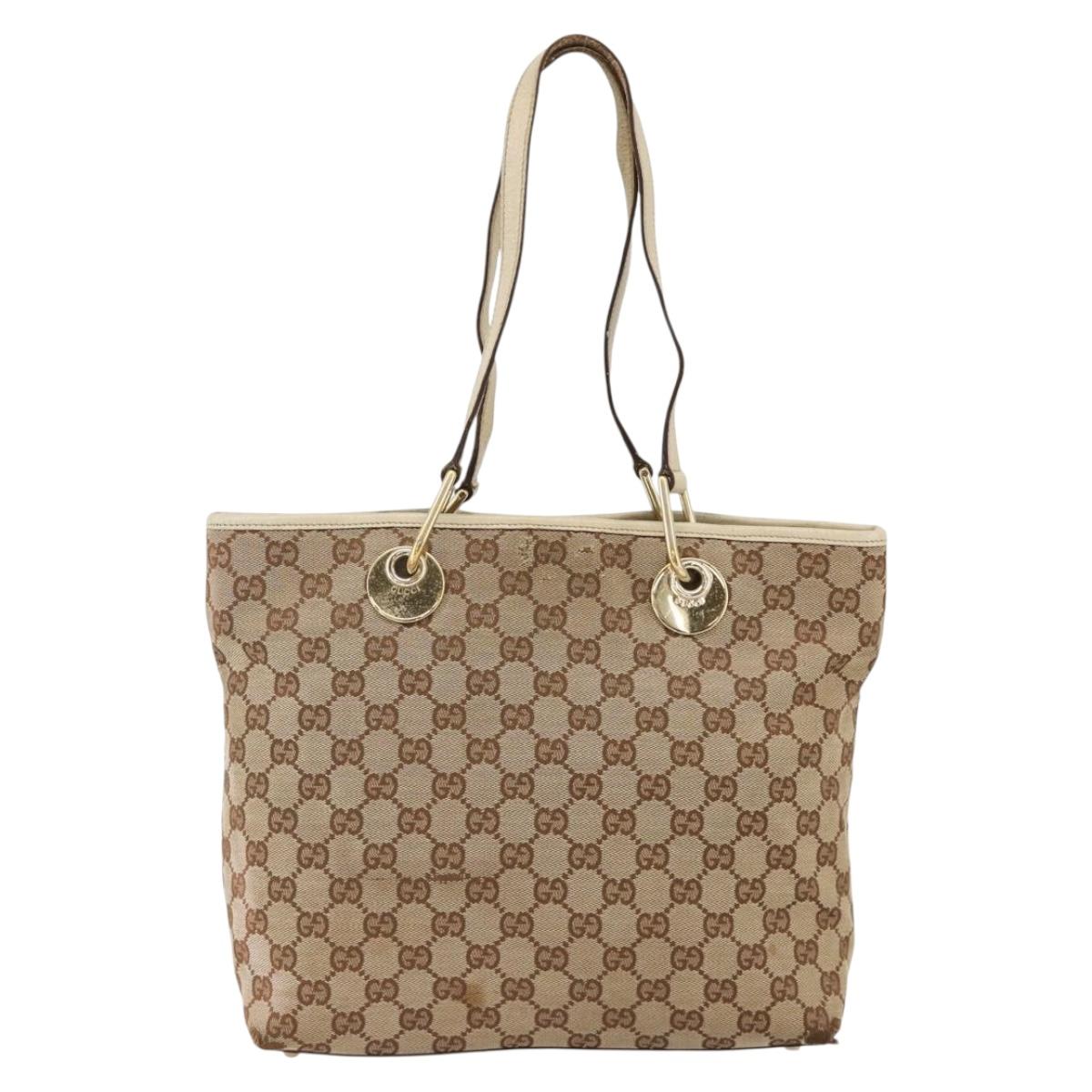 【希少】GUCCI クリーム サテン パーティーバッグ GUCCI GG Canvas Hand Bag Beige Gold 139552 Auth bs34241 | eBay