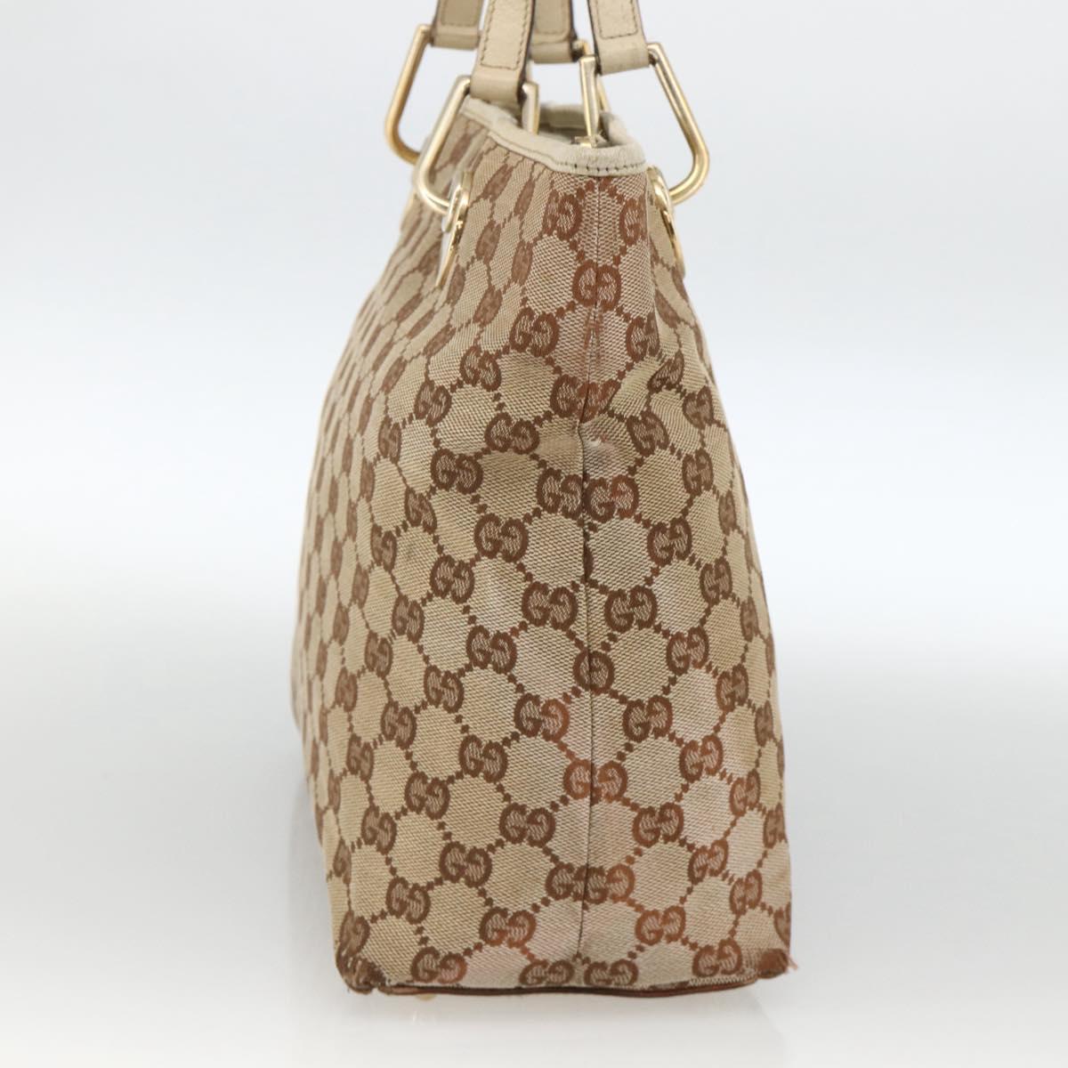 GUCCI GG Canvas Hand Bag Beige Gold 139552 Auth bs34241 | eBay