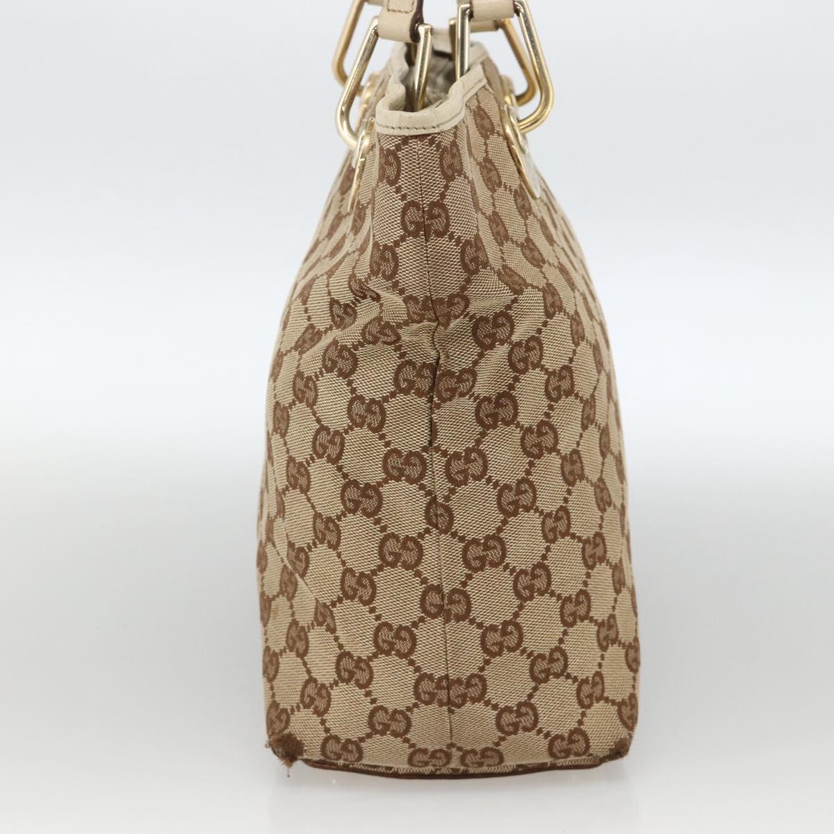 GUCCI GG Canvas Hand Bag Beige Gold 139552 Auth bs34241 | eBay