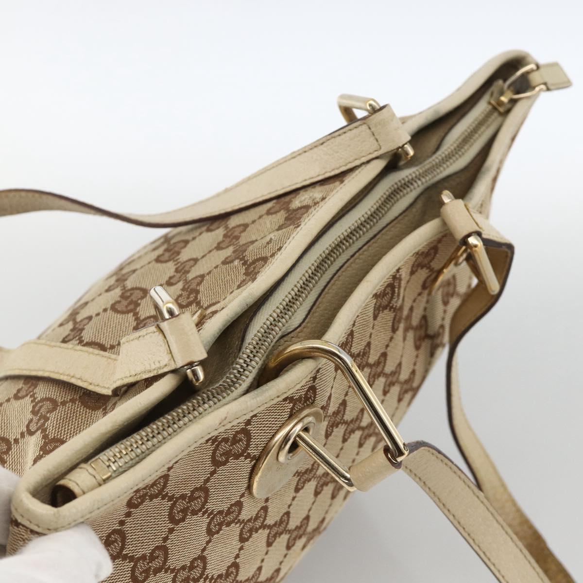 GUCCI GG Canvas Hand Bag Beige Gold 139552 Auth bs34241 | eBay
