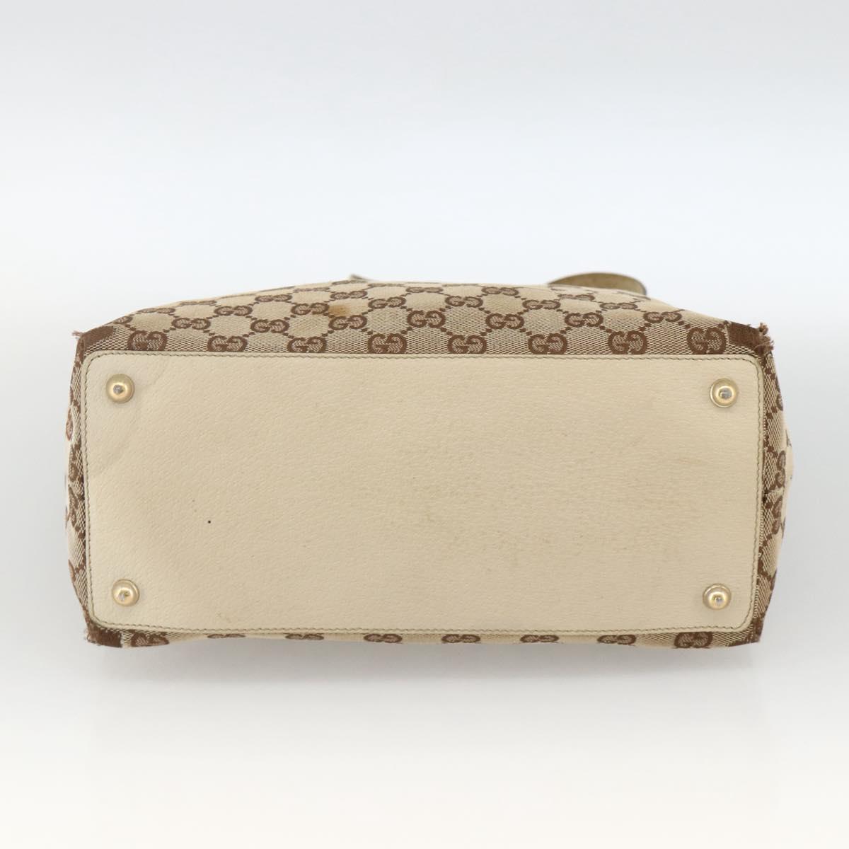 GUCCI GG Canvas Hand Bag Beige Gold 139552 Auth bs34241 | eBay