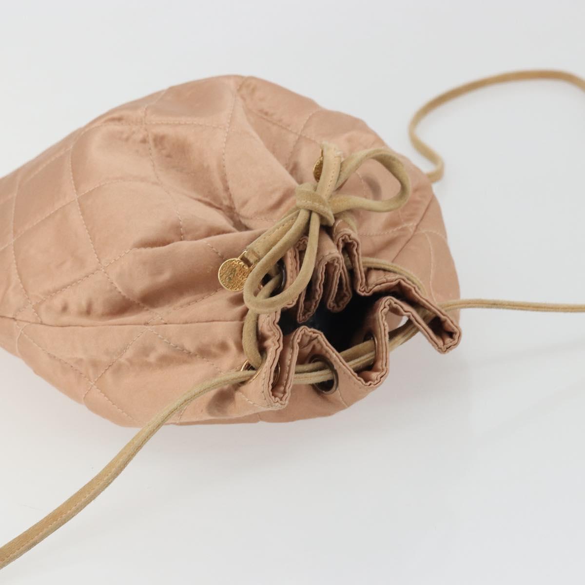 CHANEL Matelasse Purse Backpack Satin Pink Gold CC Auth bs34274 CHANEL Matelasse Purse Backpack Satin Pink Gold CC Auth  main image 4
