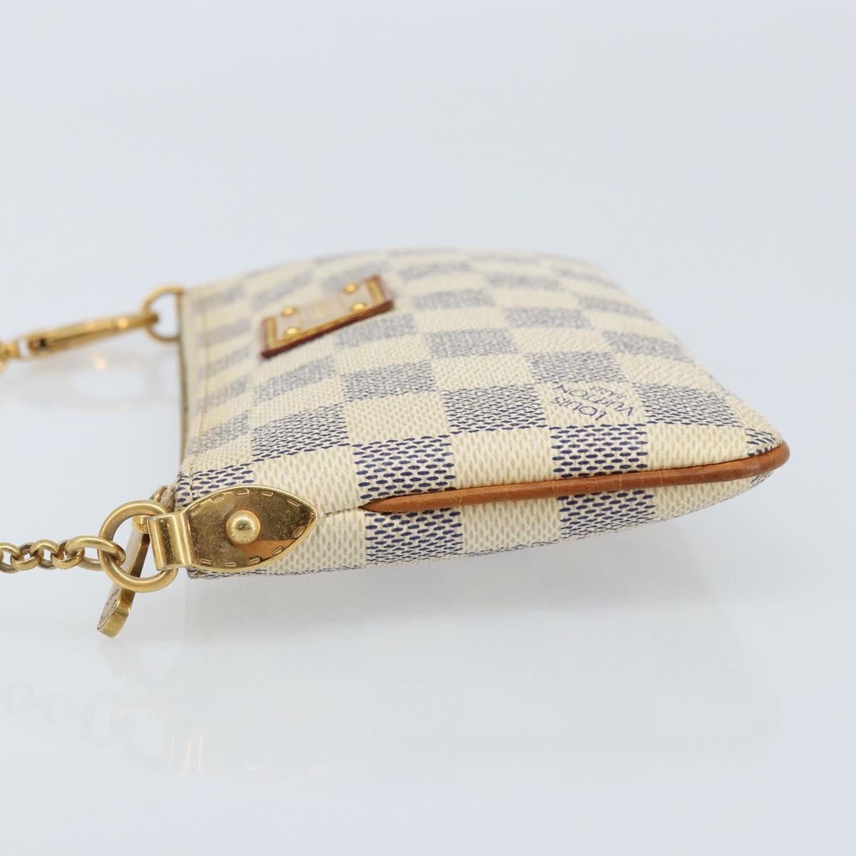 LOUIS VUITTON Damier Azur Pochette Mira MM Accessory Pouch N60027