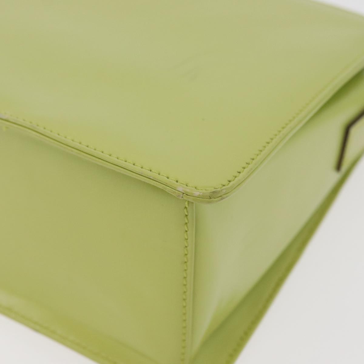 GUCCI Shoulder Bag Leather LIme Green Silver 001 406 1721 Auth