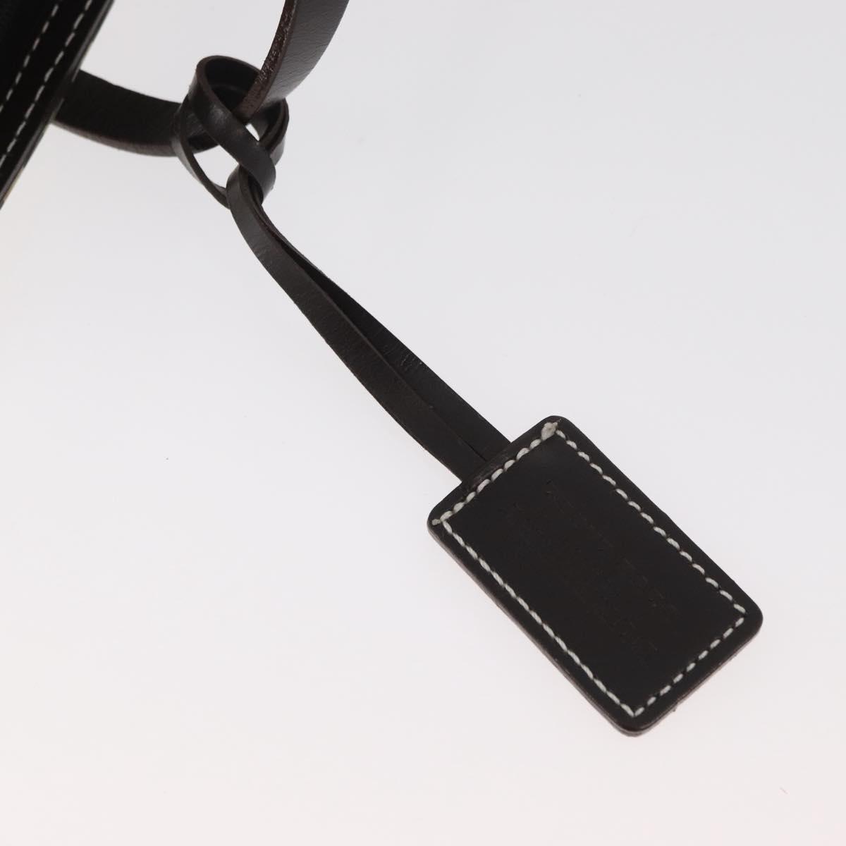 BURBERRY Nova Check Blue Label Hand Bag Nylon Beige Silver Auth