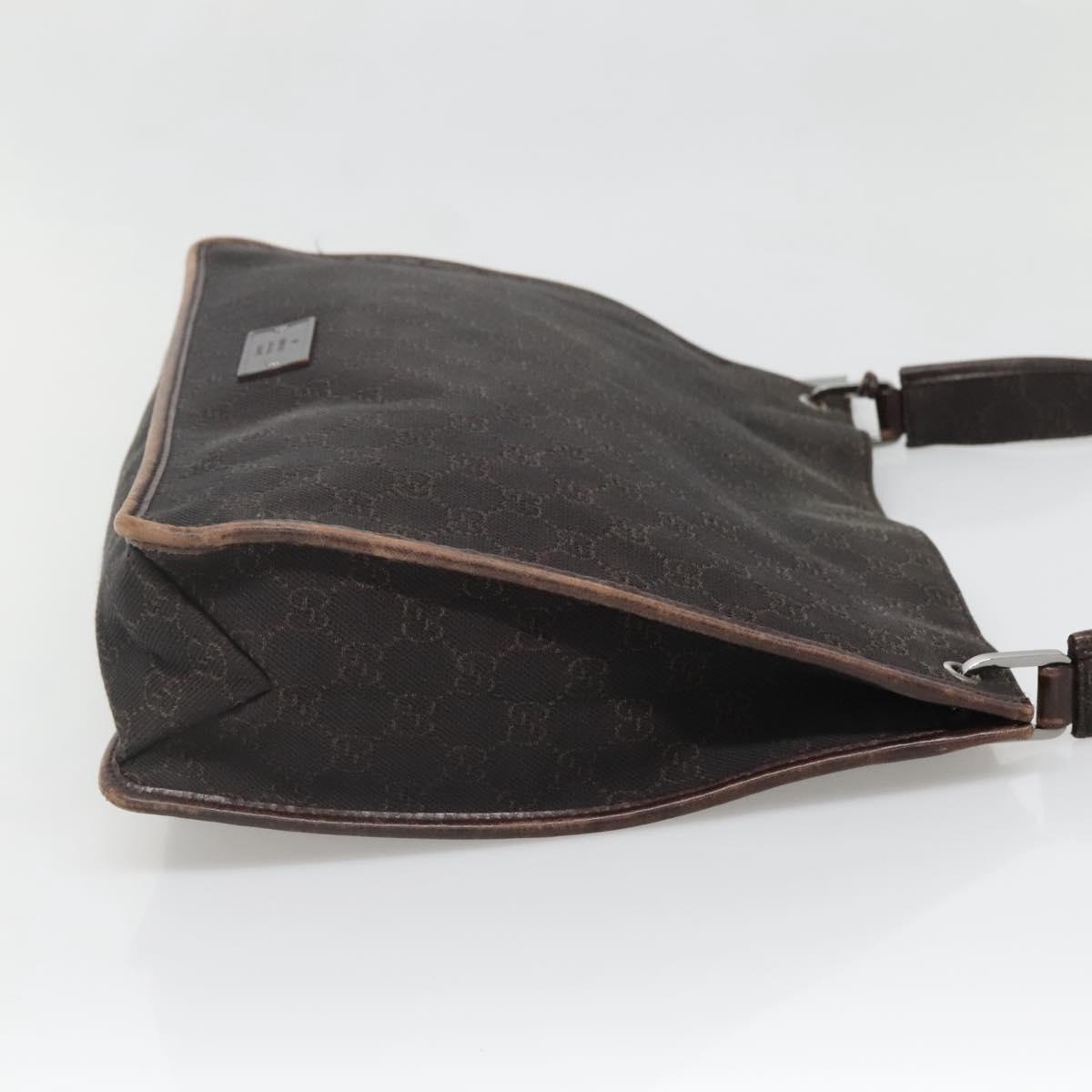 GUCCI ショルダーバッグ ブラウン ブラック GUCCI GG Canvas Shoulder Bag Dark Brown 90656 Auth ep10594 | eBay