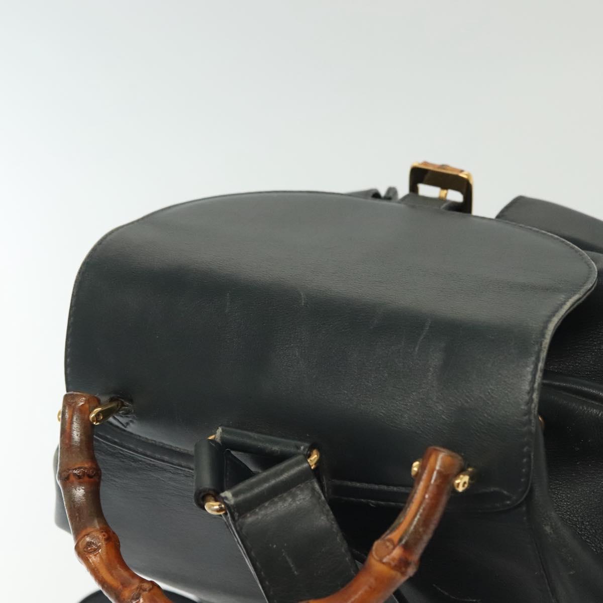 GUCCI Bamboo Backpack Leather Black Gold 003 2058 0016 Auth ep10615 GUCCI Bamboo Backpack Leather Black Gold 003 2058 0016 Auth  main image 3