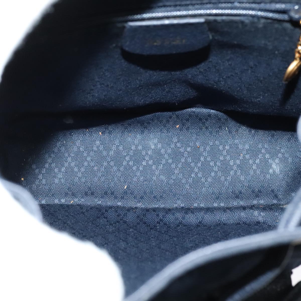 GUCCI Bamboo Backpack Suede Navy Gold 003 2034 0030 Auth  display picture 2