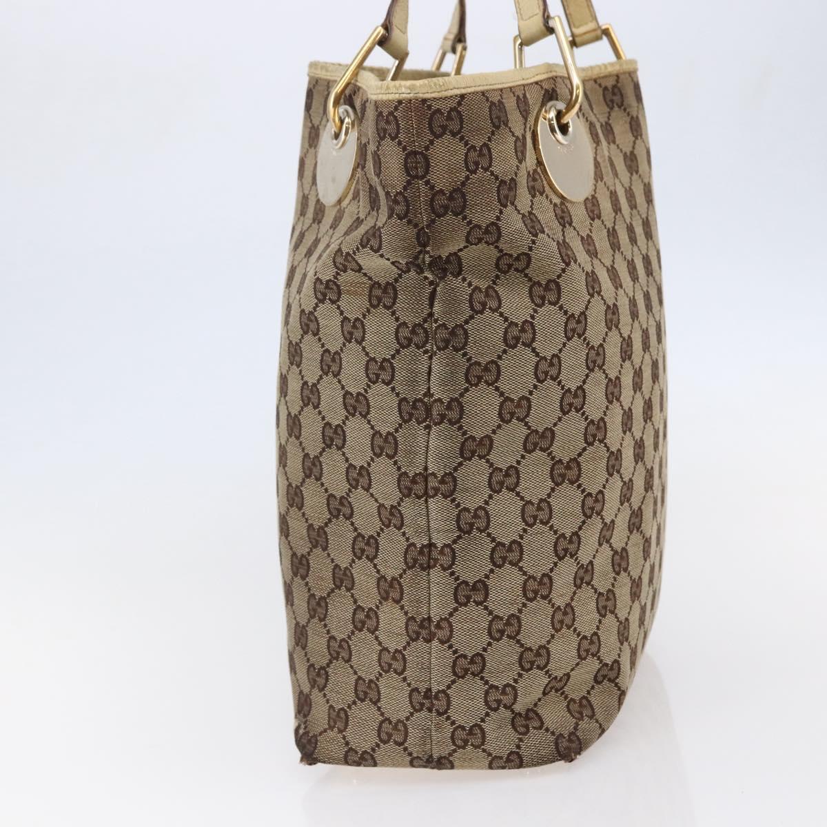 GUCCI GG Canvas Tote Bag Beige Gold 120836 Auth ep11204 | eBay
