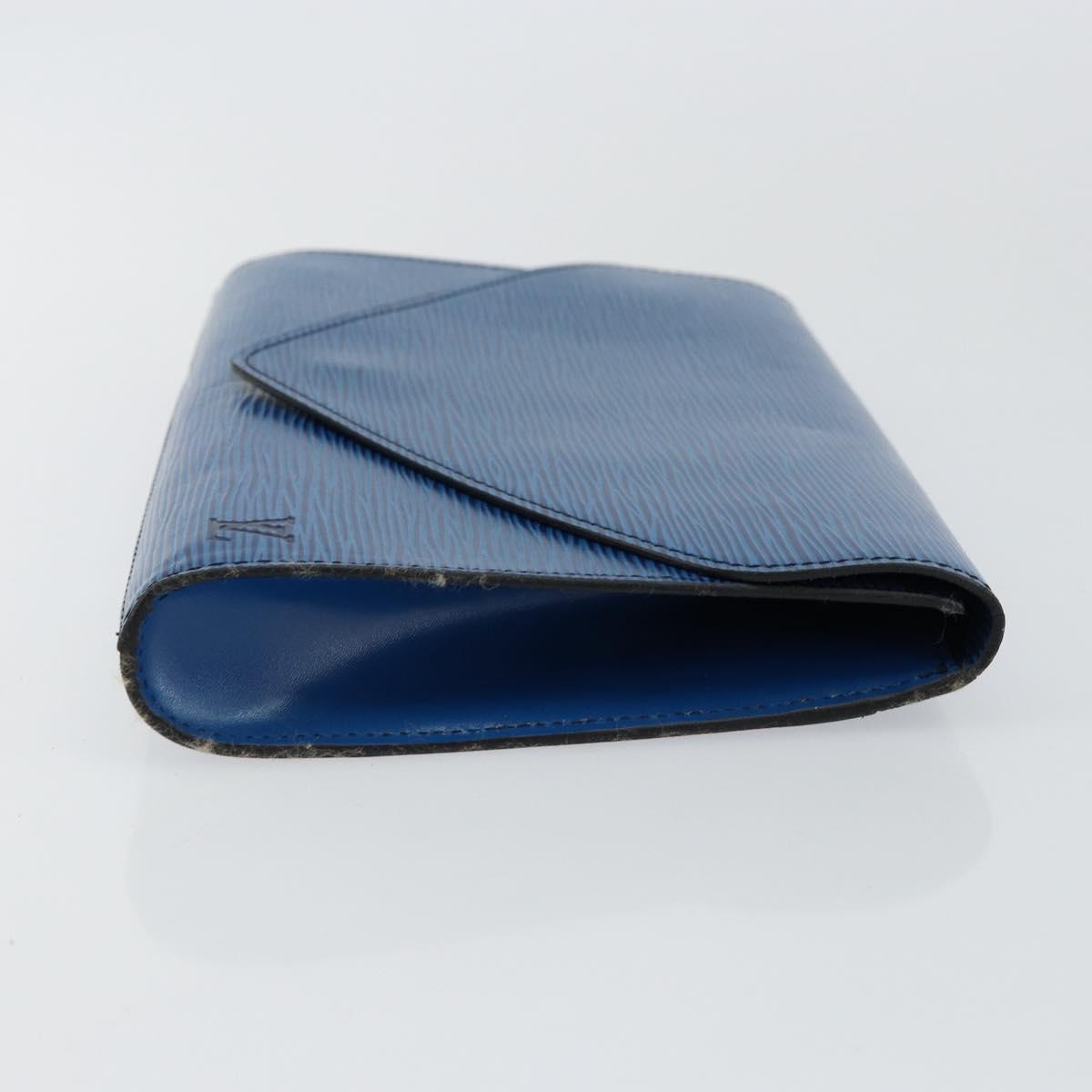 LOUIS VUITTON Epi Art Deco Clutch Bag Blue M52635
