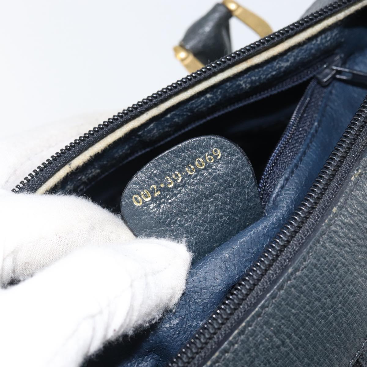 GUCCI GG Supreme Sherry Line Bag PVC 2way Navy Red gold 002 39