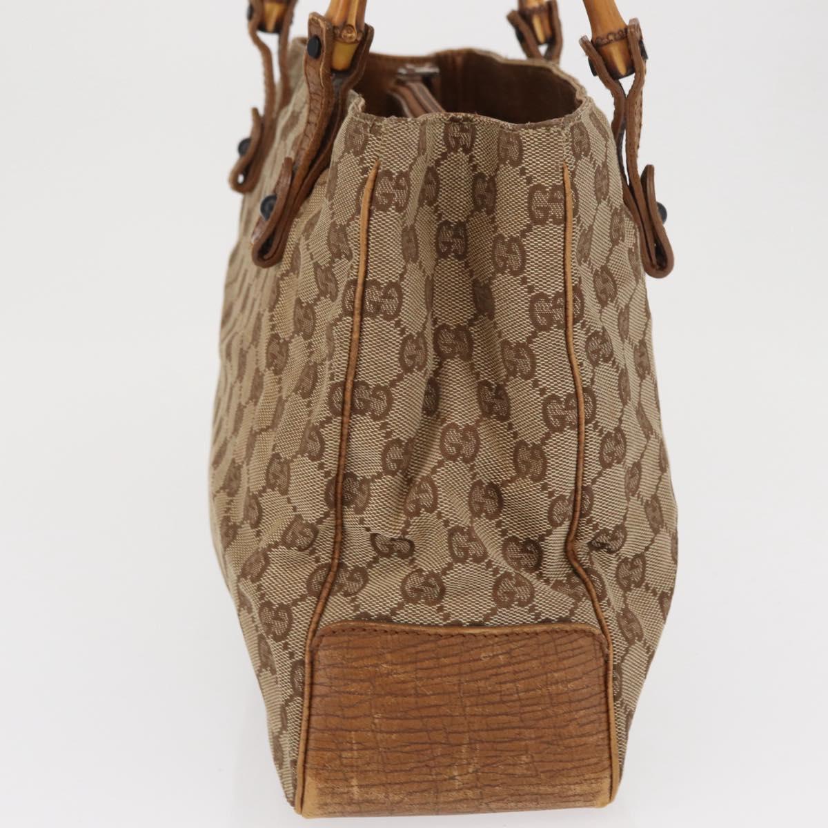 GUCCI GG Canvas Bamboo Tote Bag Beige 112526 Auth ep12821 | eBay