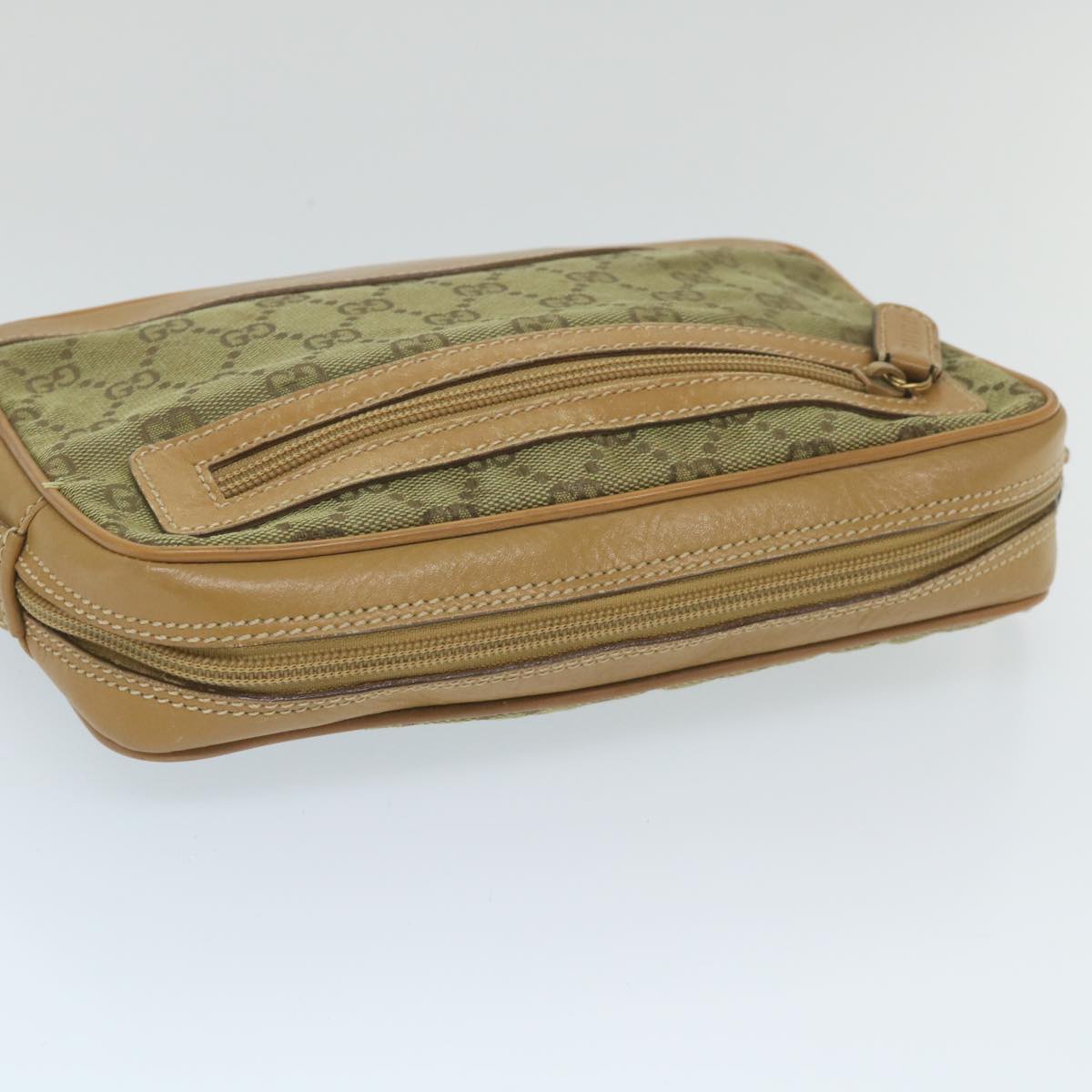 GUCCI GG Canvas Clutch Bag Brown 018 3642 Auth ep2119 | eBay