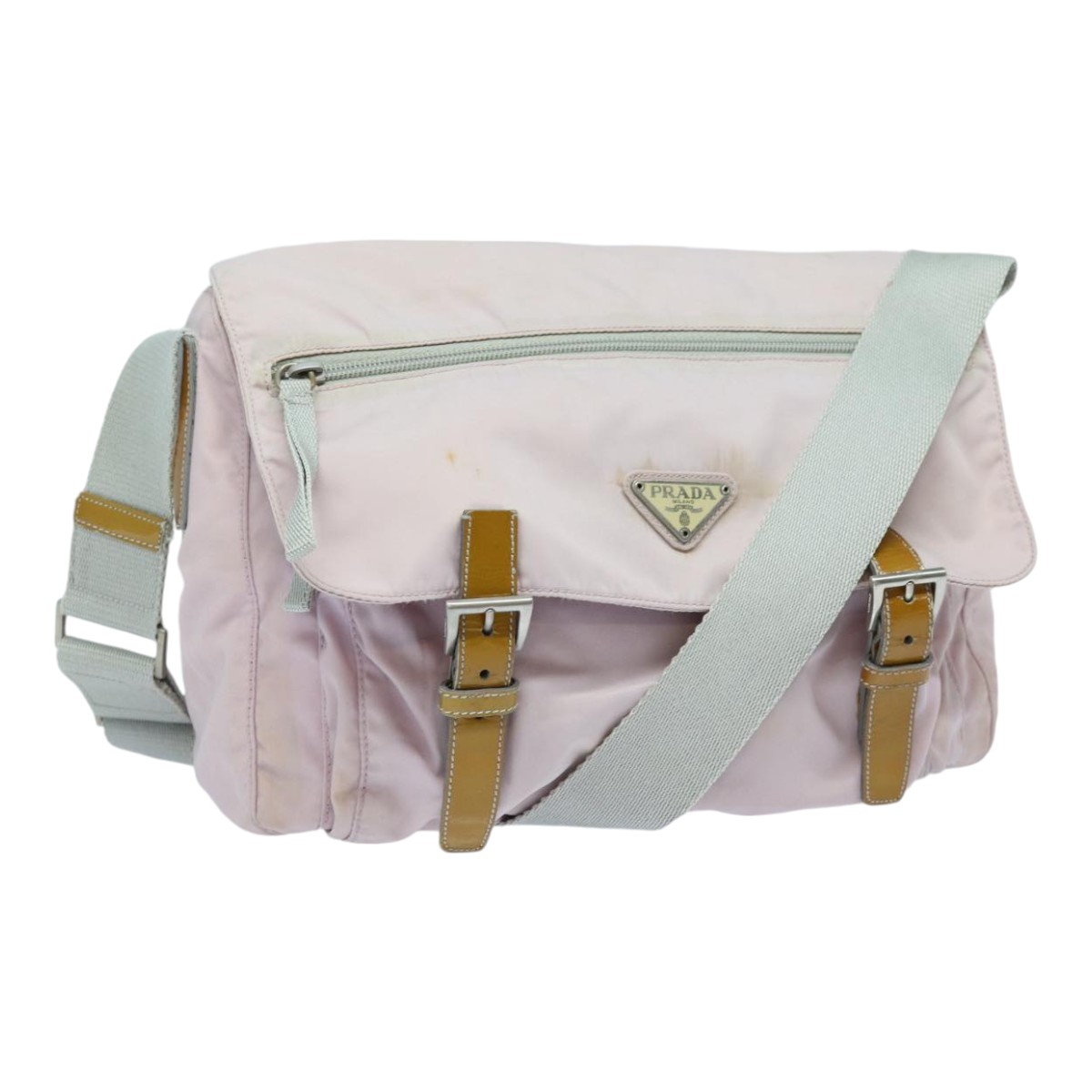 PRADA Shoulder Bag Nylon Pink Silver Auth ep5304 | eBay