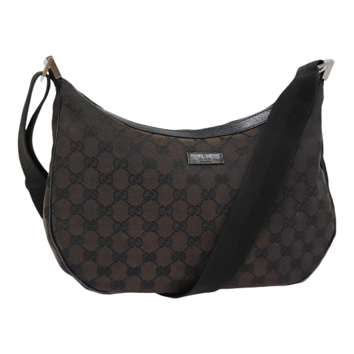 GUCCI Shoulder Bag GG Canvas Black 122759 | eBay