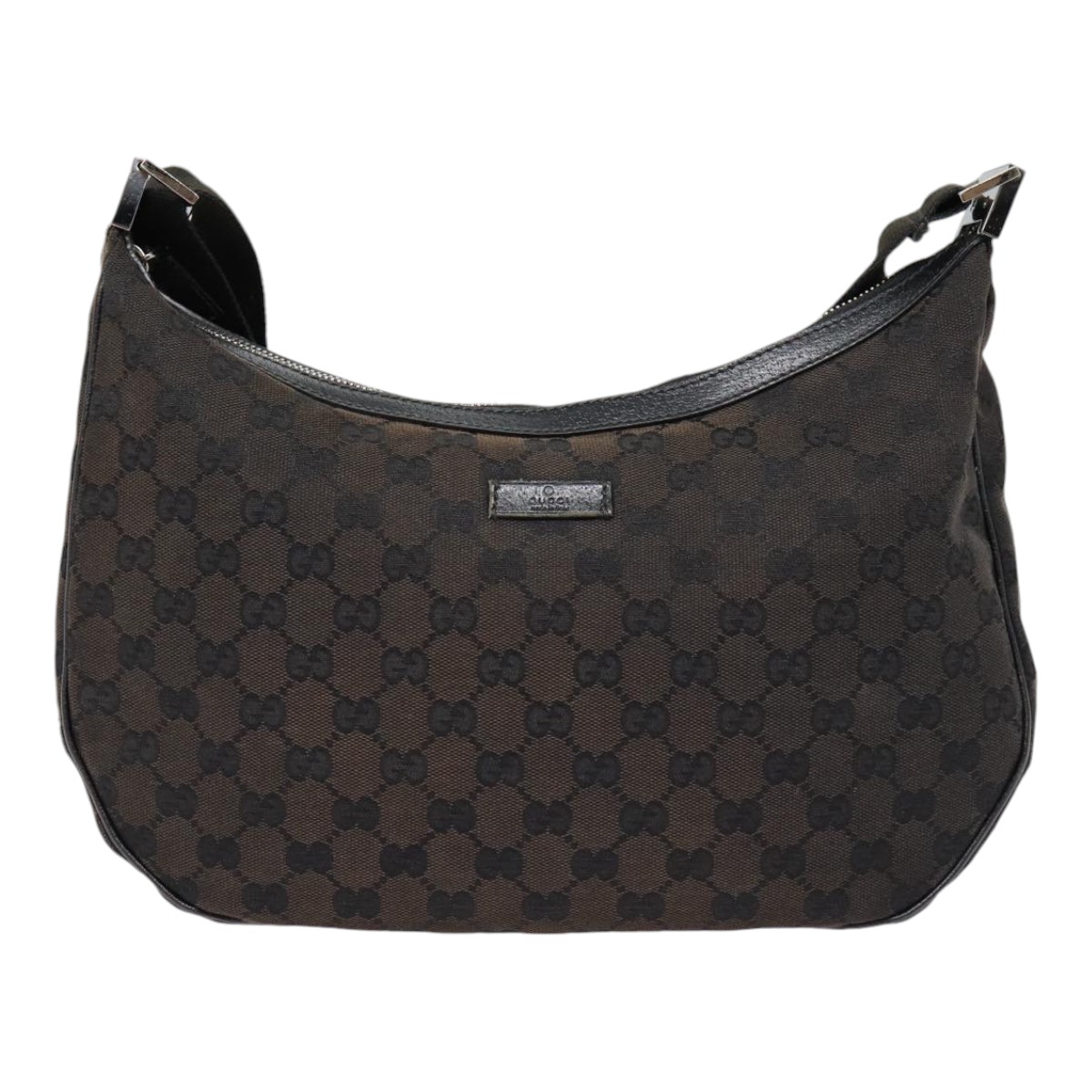 専用です♡アンちゃん様♡ご確認お願い致します(⁎ᴗ͈ˬᴗ͈⁎) GUCCI GG Canvas Shoulder Bag Black Silver 122790 Auth ep5395