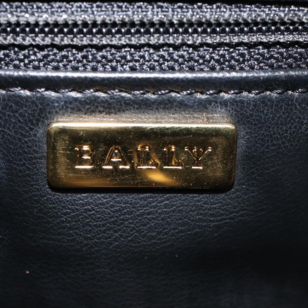 BALLY Tote Bag Leather Black Gold Auth ep5456 | eBay