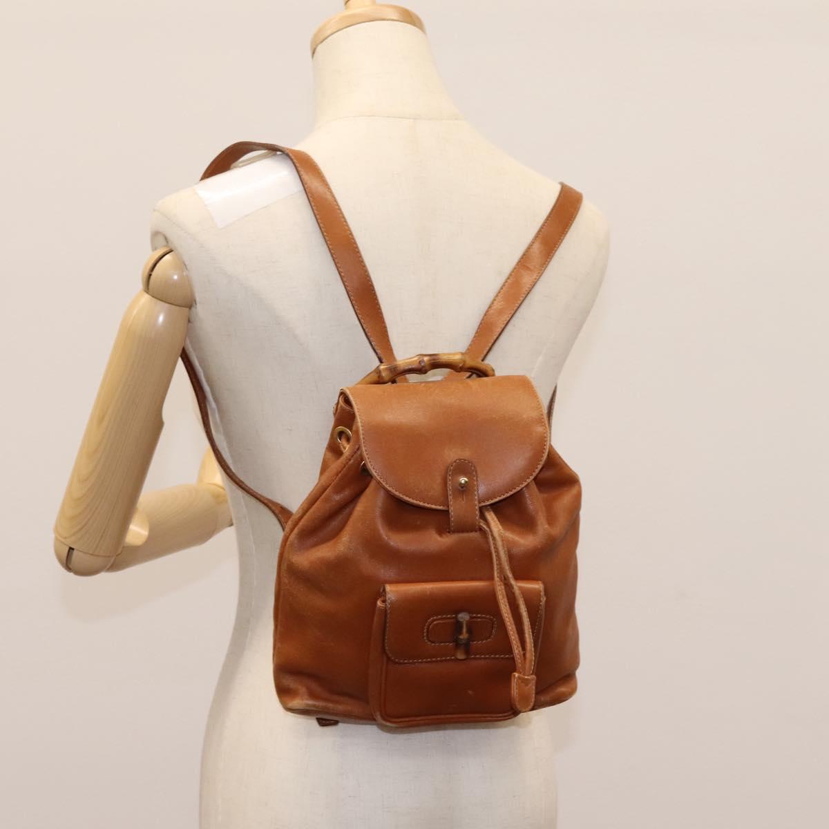 GUCCI Bamboo Backpack Leather Brown Gold 003 2058 0030 Auth ep7524 il_fullxfull.4976677884_5wma.jpg main image 4