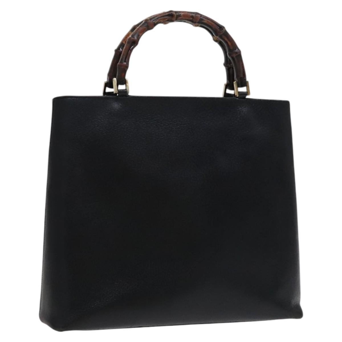 GUCCI Mesh Bamboo Shoulder Bag Black 400583 | FASHIONPHILE