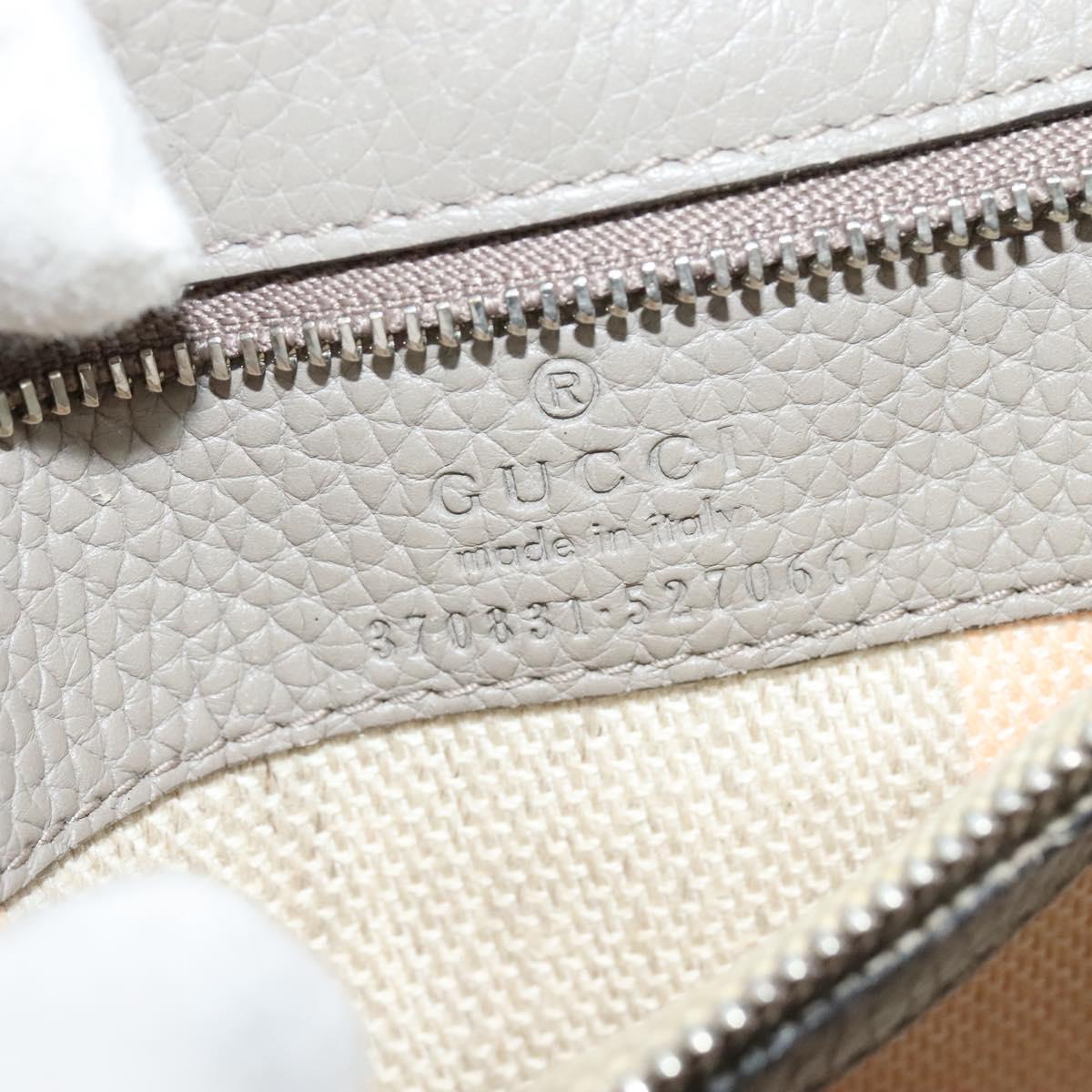 GUCCI Bamboo Daily Hand Bag Leather 2way Gray Silver 370831