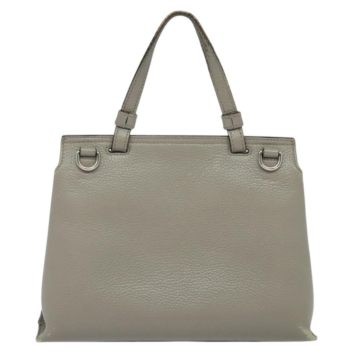 ダル品　　GUCCI レザー 厚底 プラットフォーム ブーティ シルバー GUCCI Bamboo Daily Hand Bag Leather 2way Gray Silver 370831