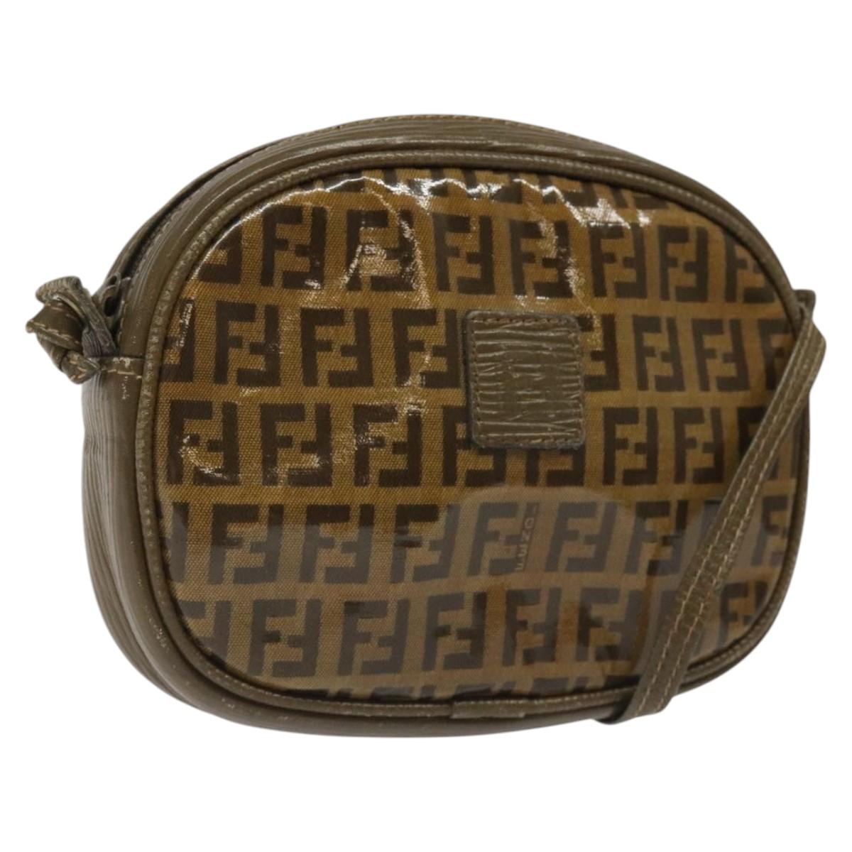 20-60代からのファッション通販  FENDI Zucchino Canvas Shoulder Bag Brown Auth ep8229 | eBay バッグ