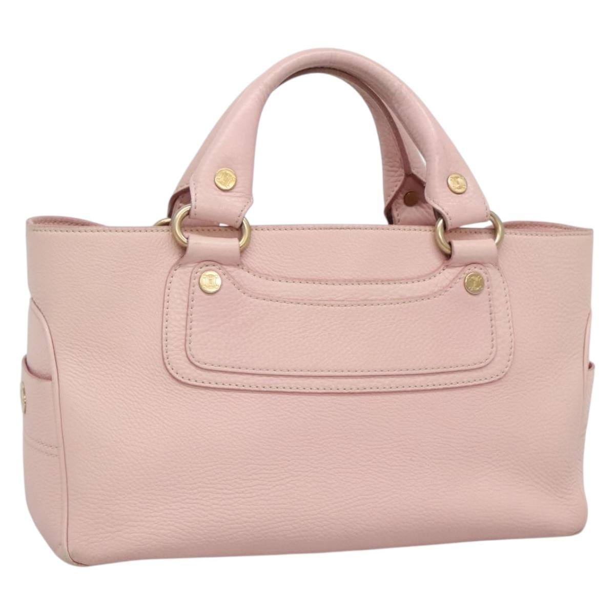 CELINE Boogie bag Hand Bag Leather Pink Auth ep9557 | eBay