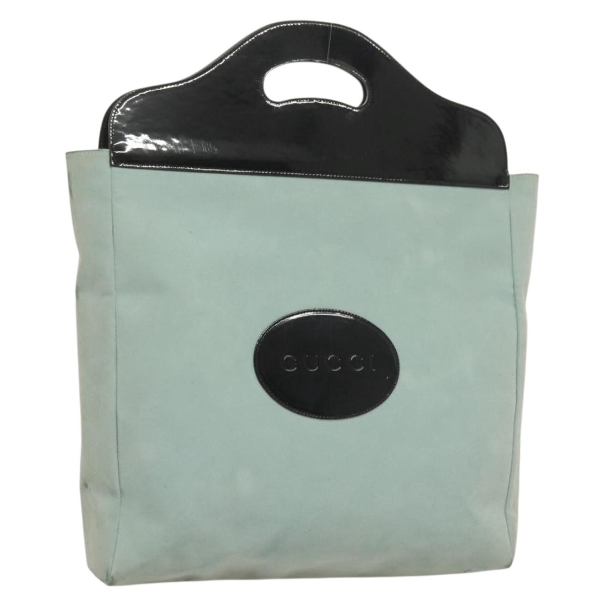 GUCCI Hand Bag Suede Light Blue Black 002 8000 Auth ep9788 | eBay