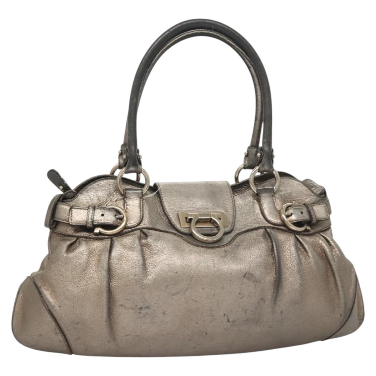 Salvatore Ferragamo Gancini Marissa Shoulder Bag Leather