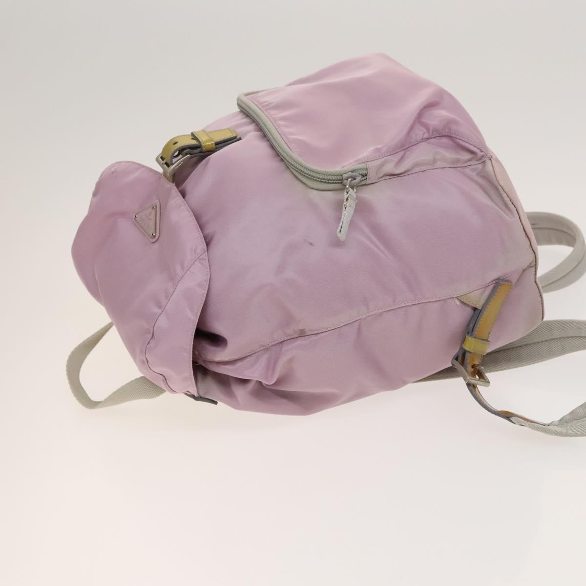 PRADA Backpack Nylon Pink Silver Auth PRADA Backpack Nylon Pink Silver Auth 181159 Silvery ref  main image 2