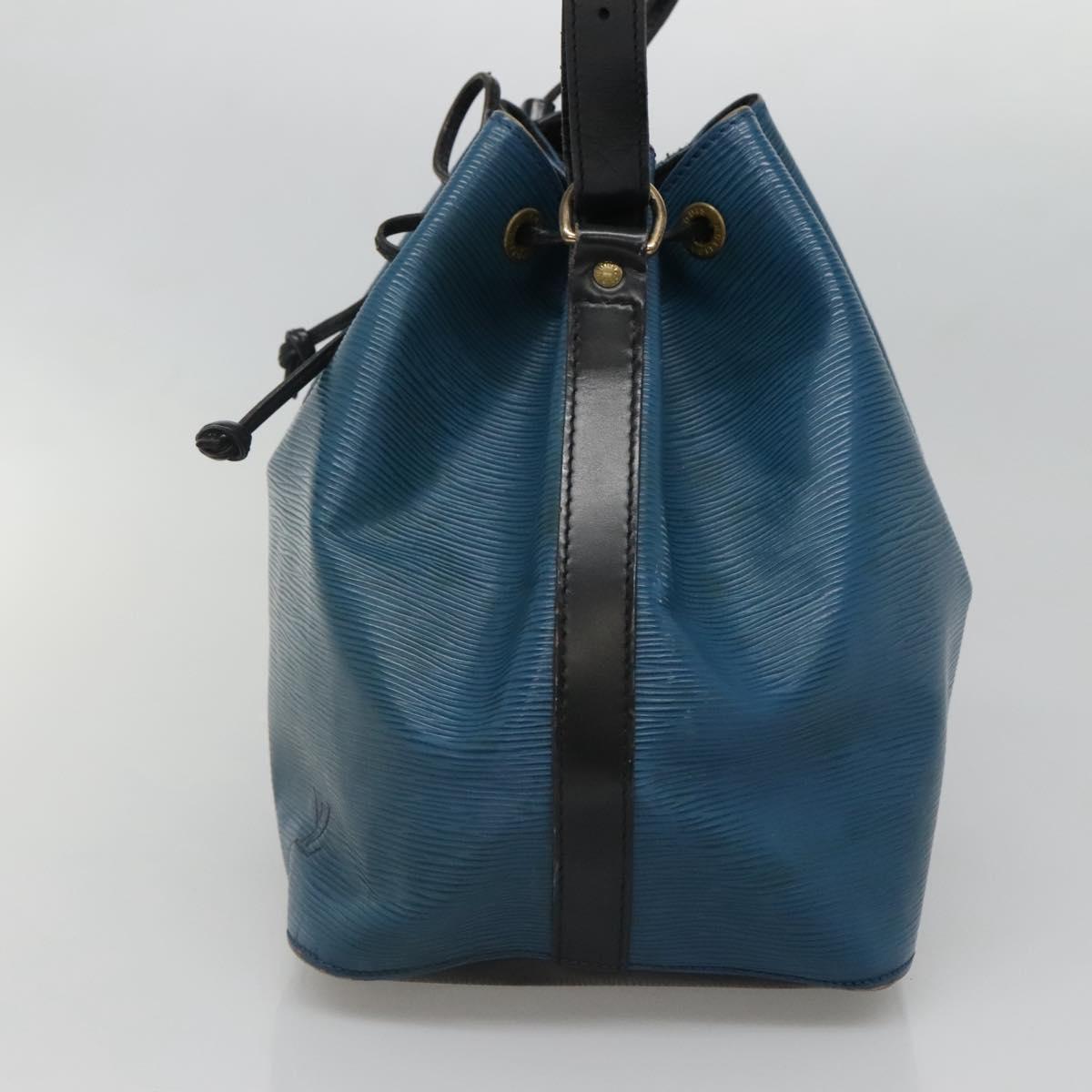 ルイ LOUIS VUITTON Epi Petit Noe Shoulder Bag Bicolor Black Blue M44152