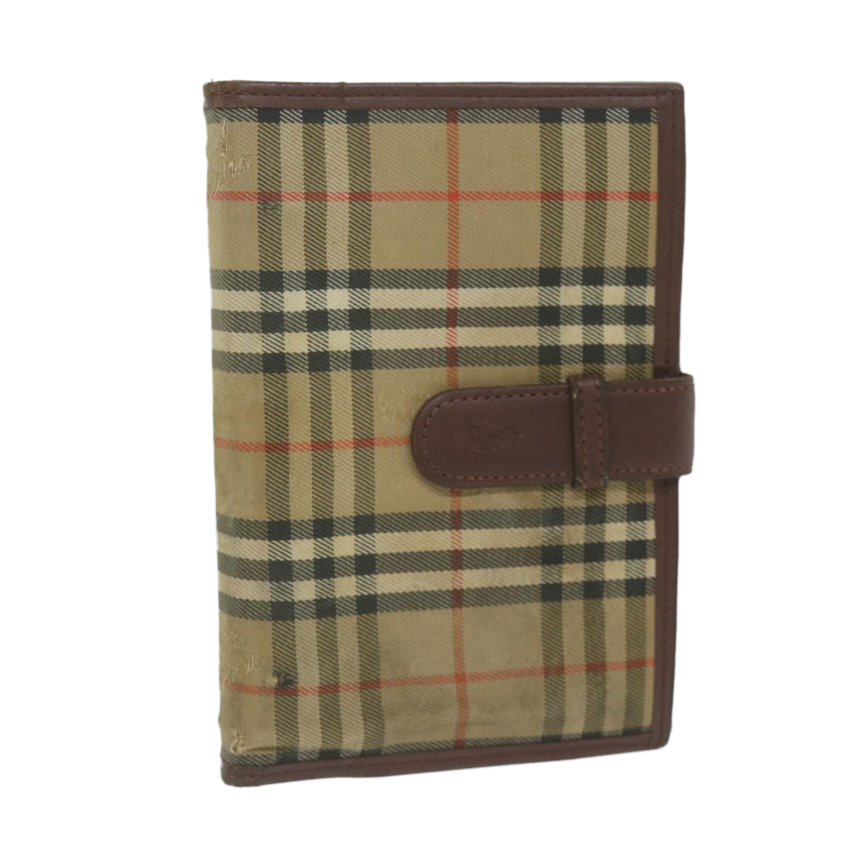BURBERRY Nova Check Agenda Day Planner Cover Nylon Canvas Beige