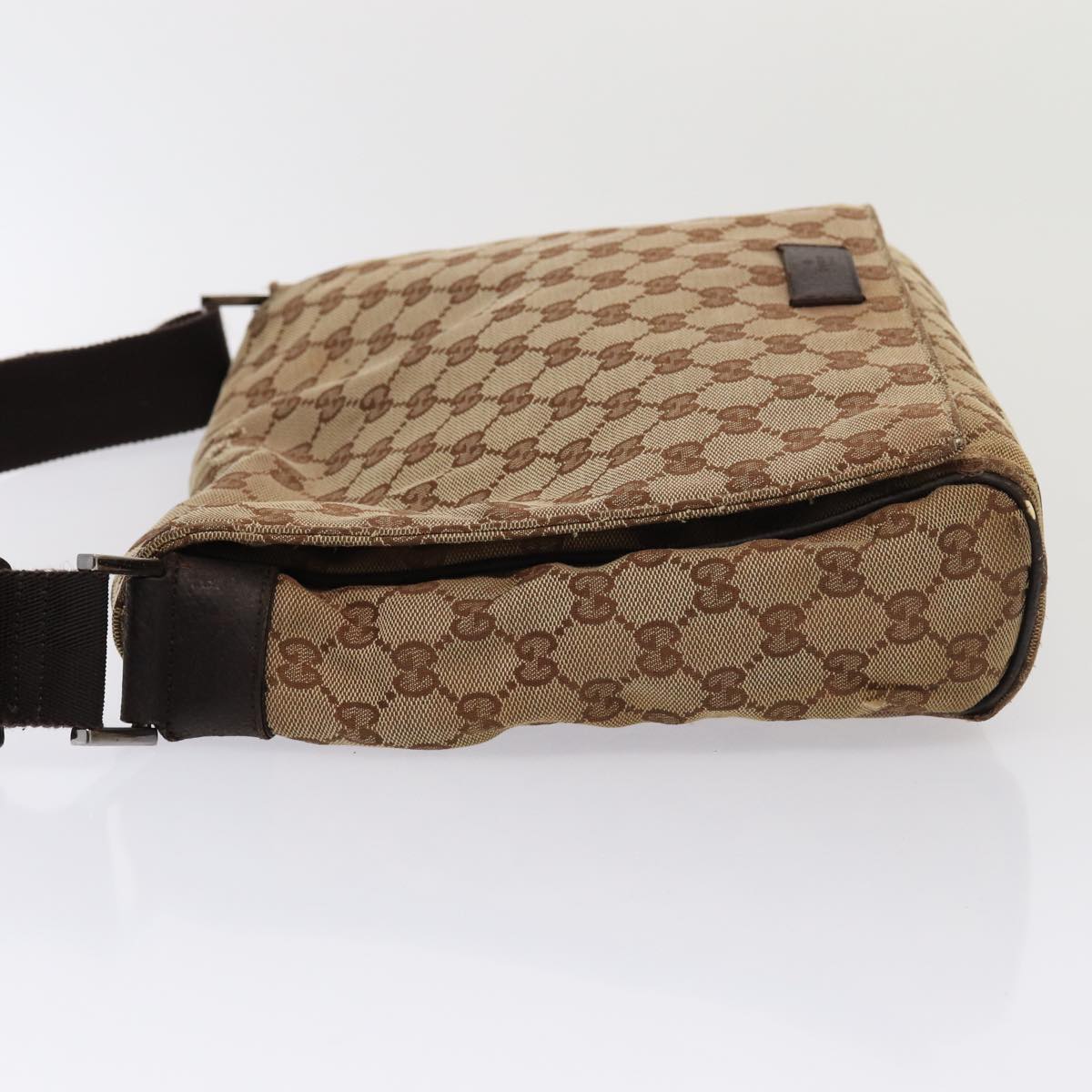 Gucci White GG Supreme Monogram Dollar Calfskin Web Medium