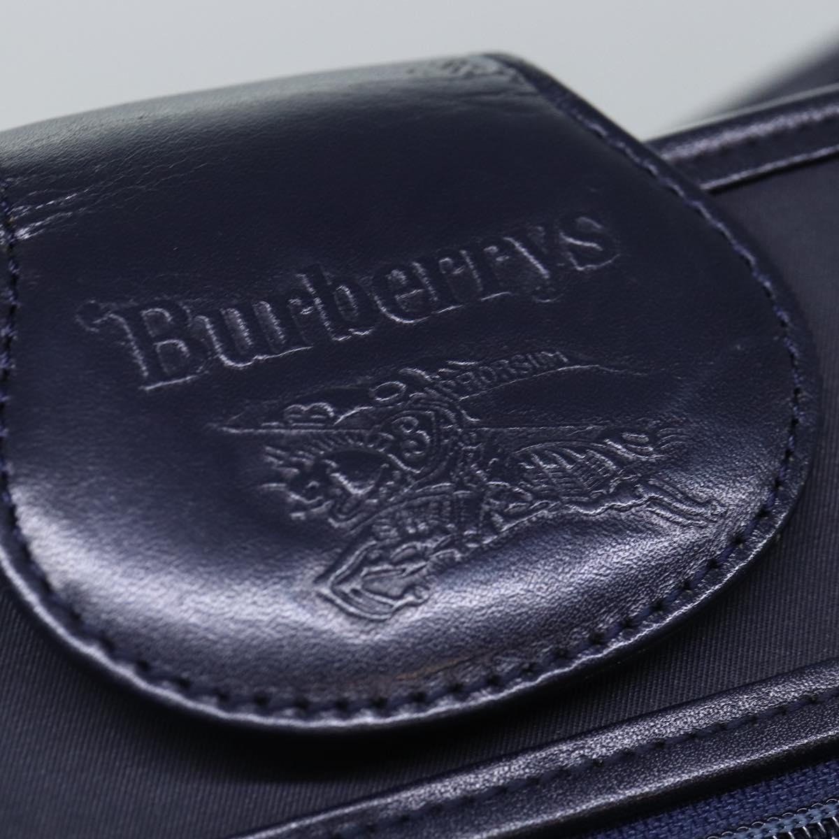 Burberrys Shoulder Bag Nylon Leather Navy Gold Auth hk1626 | eBay