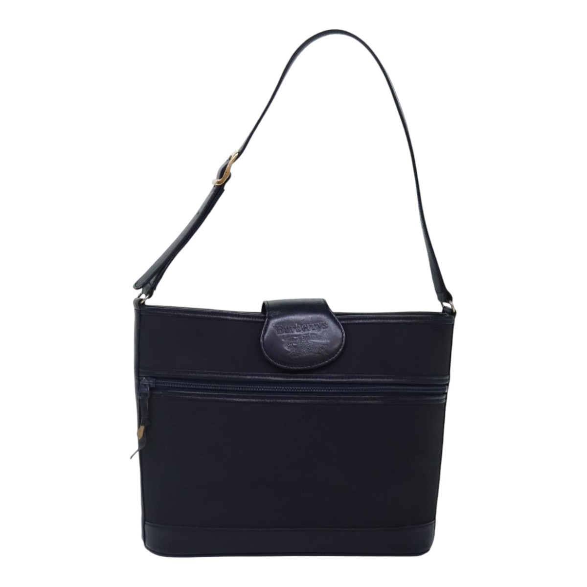 Burberrys Shoulder Bag Nylon Leather Navy Gold Auth hk1626 | eBay