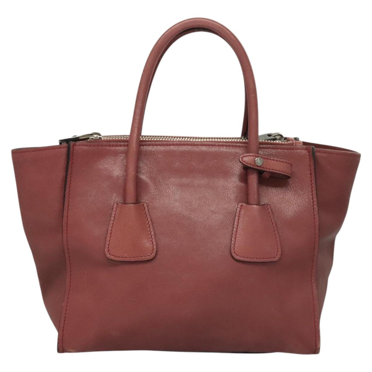 PRADA Hand Bag Leather 2way Pink Auth hk2414 | eBay