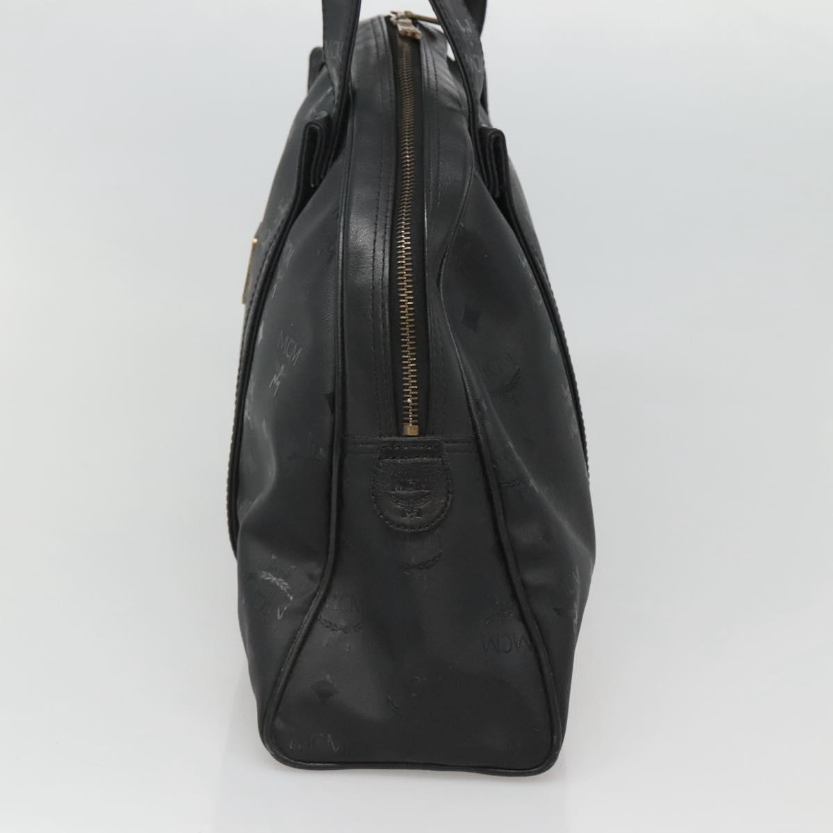 MCM Vicetos Logogram Shoulder Bag PVC Black Gold Auth hk2417