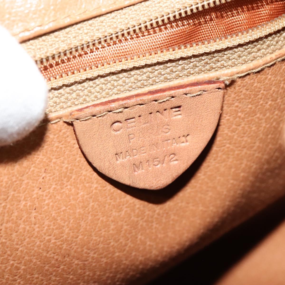 CELINE Macadam Canvas Backpack PVC Leather Brown Gold Auth  display picture 2