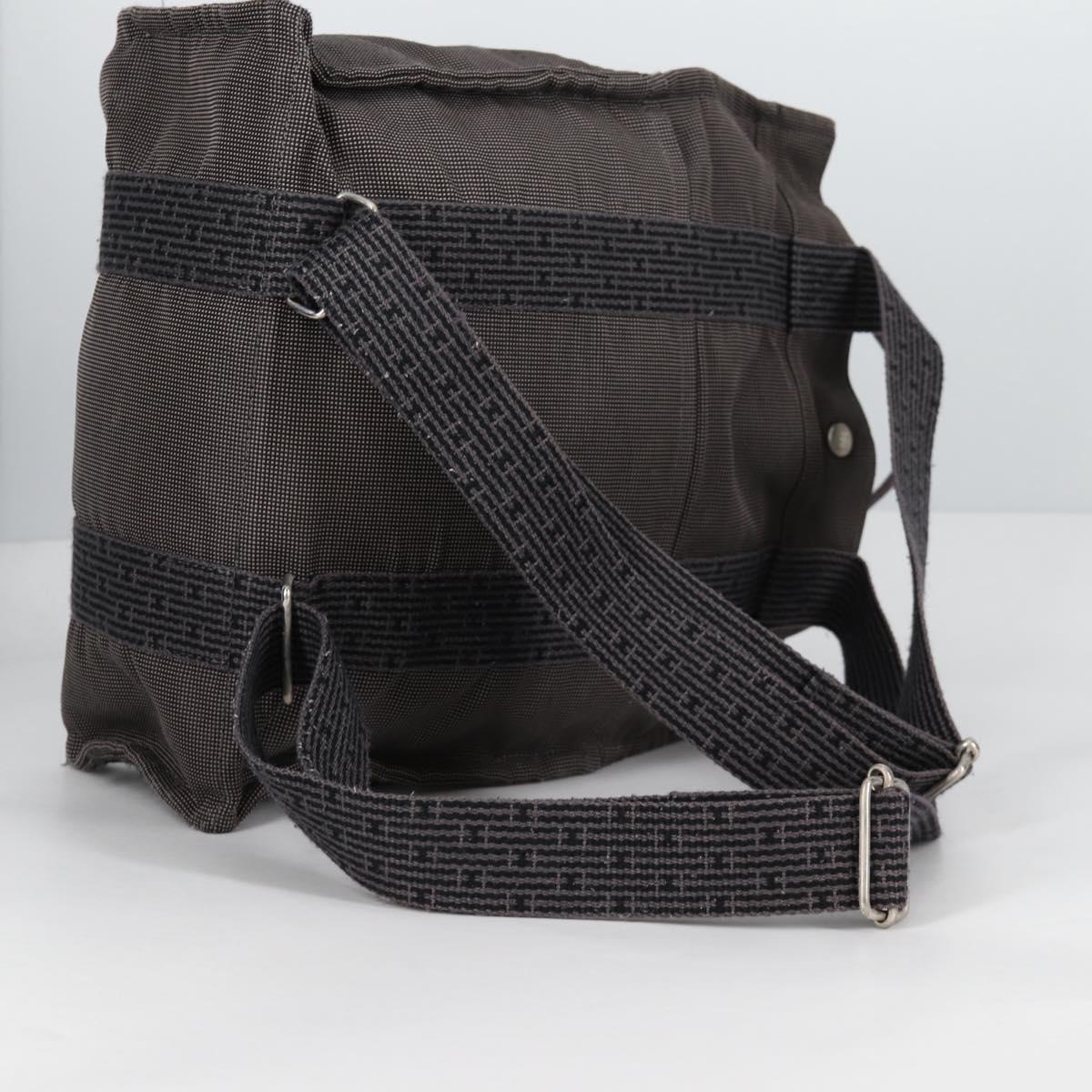 HERMES Her Line A Dos MM Backpack Canvas Gray Silver Auth  display picture 1