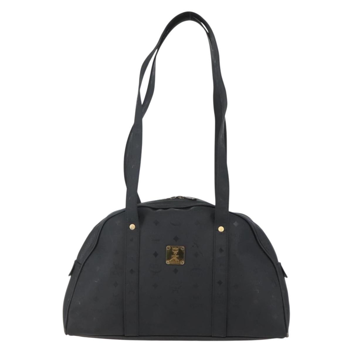 MCM Vicetos Logogram Backpack PVC Black Auth MCM Vicetos Logogram Studs Backpack PVC Black Auth ac3197  main image 2