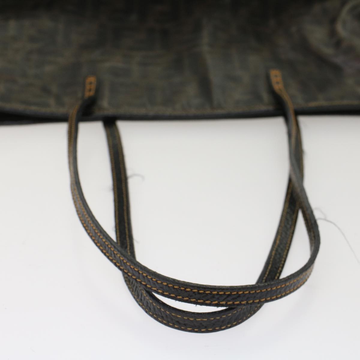 【関税＆送料込み】Fendi Bags FENDI Zucca Canvas Tote Bag Coated Canvas Brown Black Auth